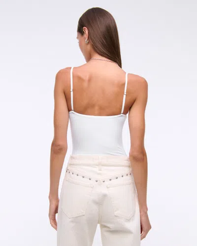 Abercrombie & Fitch Bra-free Sweetheart Bodysuit In White