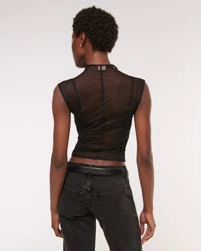 Abercrombie & Fitch The A&f Paloma Mesh Top In Black