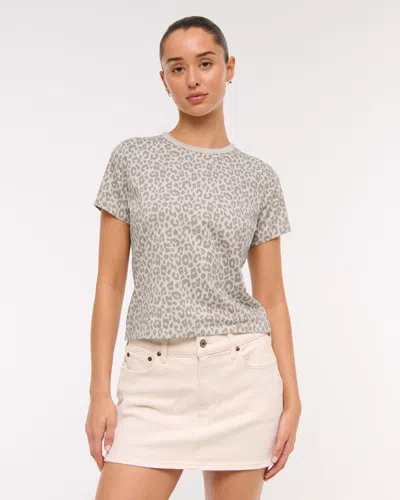 Abercrombie & Fitch Essential Polished Body-skimming Tee In Neutral
