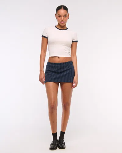 Abercrombie & Fitch Essential Baby Tee In White