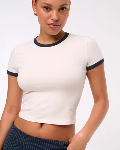 Abercrombie & Fitch Essential Baby Tee In White