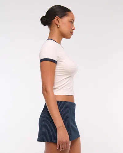 Abercrombie & Fitch Essential Baby Tee In White