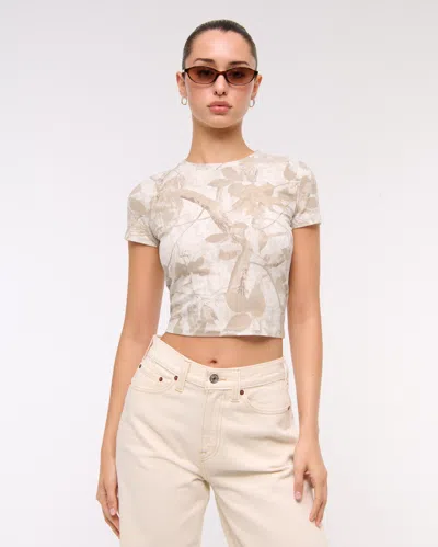 Abercrombie & Fitch Essential Baby Tee In Green