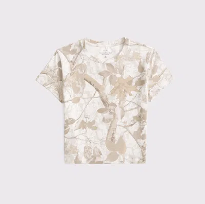 Abercrombie & Fitch Essential Baby Tee In Green