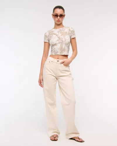 Abercrombie & Fitch Essential Baby Tee In Green