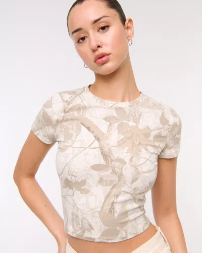 Abercrombie & Fitch Essential Baby Tee In Green