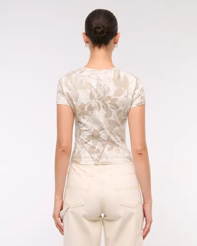 Abercrombie & Fitch Essential Baby Tee In Green