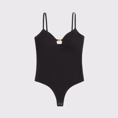 Abercrombie & Fitch Bra-free Hardware Cutout Bodysuit In Multi