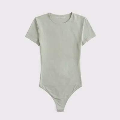 Abercrombie & Fitch Cotton-blend Seamless Fabric Tee Bodysuit