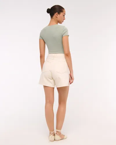 Abercrombie & Fitch Cotton-blend Seamless Fabric Tee Bodysuit