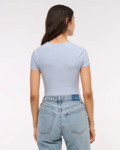 Abercrombie & Fitch Soft Matte Seamless Tee Bodysuit In Multi