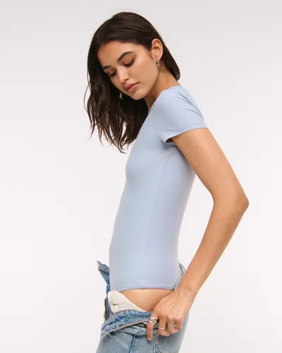 Abercrombie & Fitch Soft Matte Seamless Tee Bodysuit In Multi