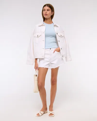 Abercrombie & Fitch Double-lined Baby Tee In Blue