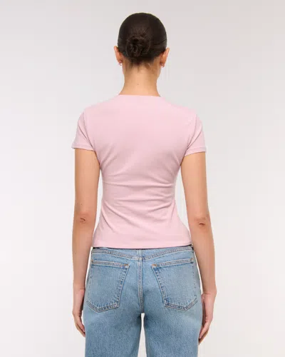 Abercrombie & Fitch Double-lined Baby Tee In Purple