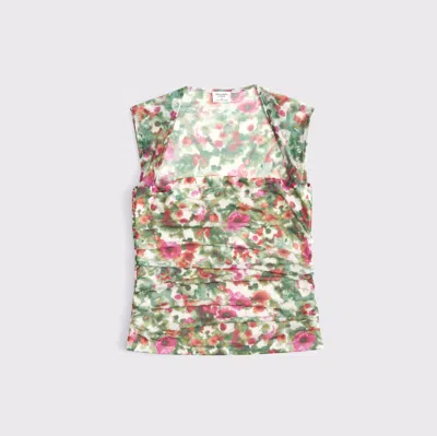 Abercrombie & Fitch The A&f Ava Mesh Top In Green