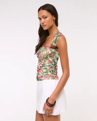 Abercrombie & Fitch The A&f Ava Mesh Top In Green