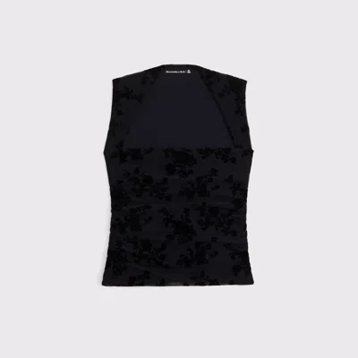Abercrombie & Fitch The A&f Ava Mesh Top In Black