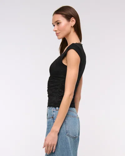 Abercrombie & Fitch The A&f Zoe Bra-free Lace Top In Black