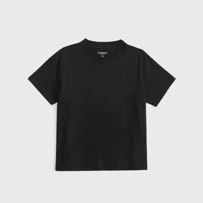 Abercrombie & Fitch Essential Premium Polished Easy Tee In Black