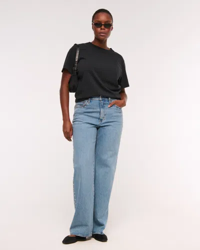 Abercrombie & Fitch Essential Premium Polished Easy Tee In Black