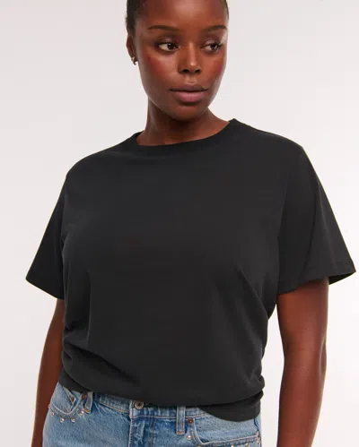 Abercrombie & Fitch Essential Premium Polished Easy Tee In Black