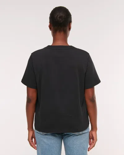 Abercrombie & Fitch Essential Premium Polished Easy Tee In Black