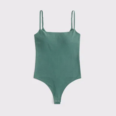 Abercrombie & Fitch Bra-free 90s Cami Bodysuit In Green