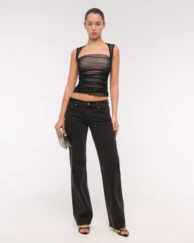 Abercrombie & Fitch The A&f Ava Mesh Top In Black