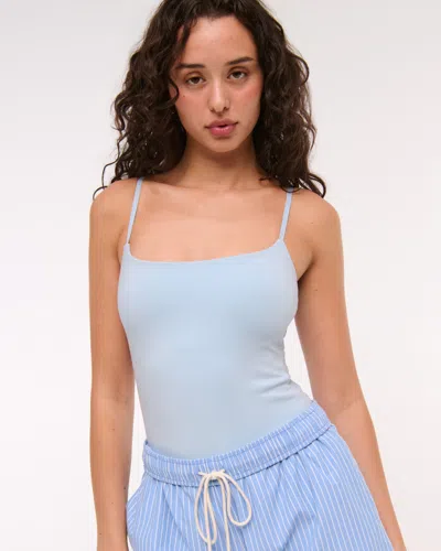 Abercrombie & Fitch Bra-free 90s Cami Bodysuit In Blue