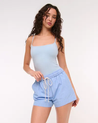 Abercrombie & Fitch Bra-free 90s Cami Bodysuit In Blue