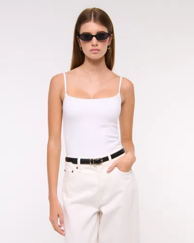 Abercrombie & Fitch Bra-free 90s Cami Bodysuit In White