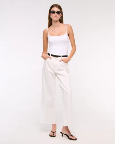 Abercrombie & Fitch Bra-free 90s Cami Bodysuit In White