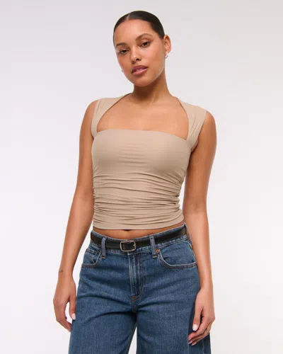 Abercrombie & Fitch The A&f Ava Soft Matte Seamless Top In Brown