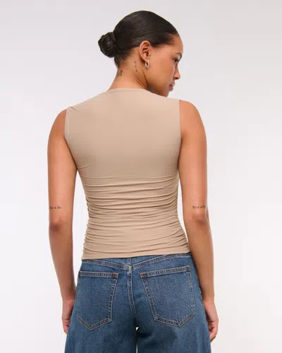 Abercrombie & Fitch The A&f Ava Soft Matte Seamless Top In Brown