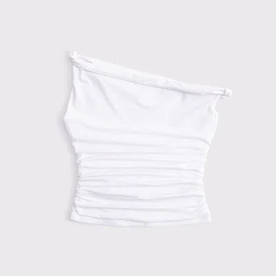 Abercrombie & Fitch Asymmetrical Twist Top In White