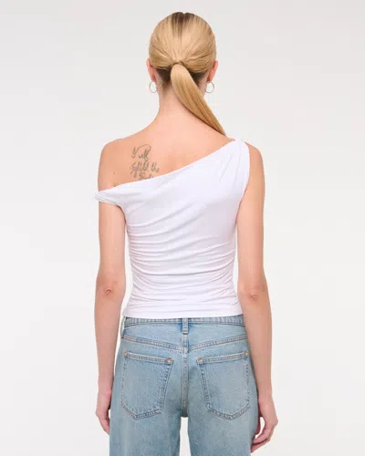 Abercrombie & Fitch Asymmetrical Twist Top In White
