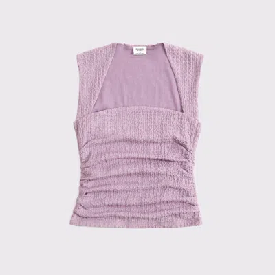 Abercrombie & Fitch The A&f Ava Bubble Knit Top In Purple
