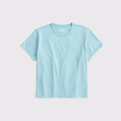 Abercrombie & Fitch Essential Polished Body-skimming Tee In Blue