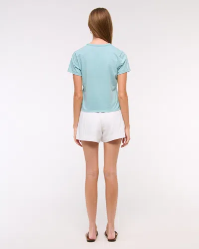 Abercrombie & Fitch Essential Polished Body-skimming Tee In Blue