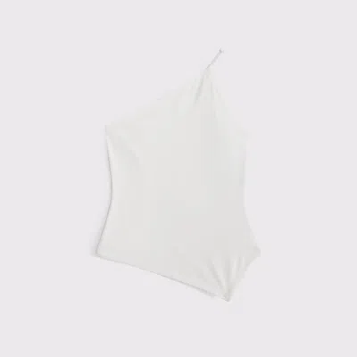 Abercrombie & Fitch One-shoulder Asymmetrical Top In White