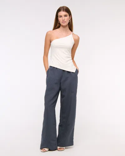 Abercrombie & Fitch One-shoulder Asymmetrical Top In White