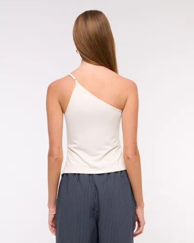 Abercrombie & Fitch One-shoulder Asymmetrical Top In White