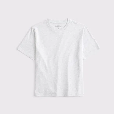 Abercrombie & Fitch Essential Premium Polished Relaxed Tee In Gray