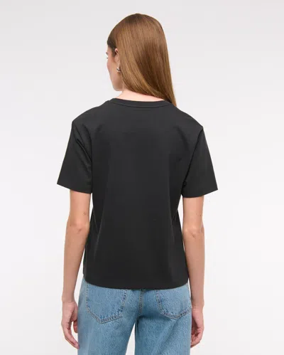 Abercrombie & Fitch Essential Premium Polished Relaxed Tee In Black
