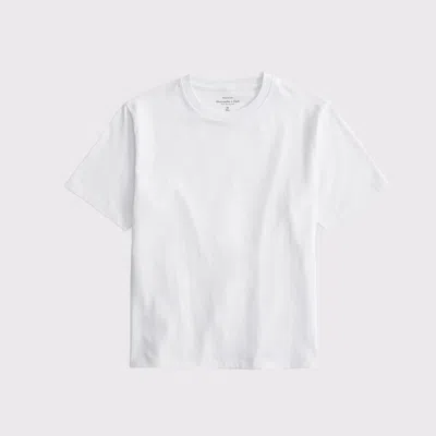 Abercrombie & Fitch Essential Premium Polished Relaxed Tee In White