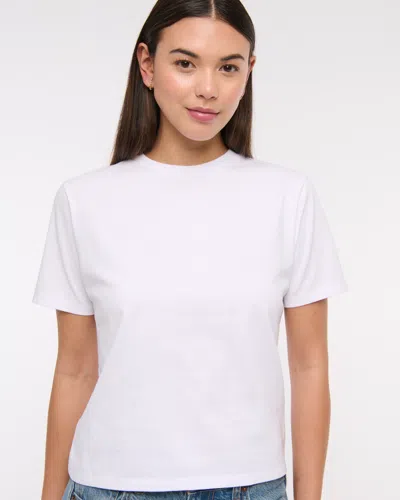 Abercrombie & Fitch Essential Premium Polished Relaxed Tee In White