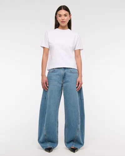 Abercrombie & Fitch Essential Premium Polished Relaxed Tee In White