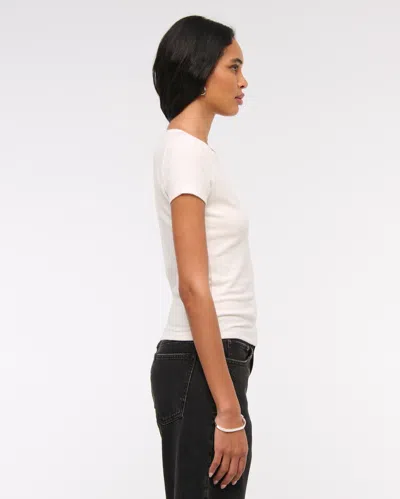 Abercrombie & Fitch Cozy Lounge Knit Top In White