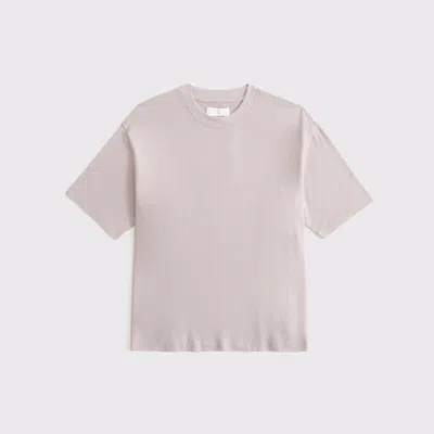 Abercrombie & Fitch Short-sleeve Cozy Lounge Knit Tee In Neutral