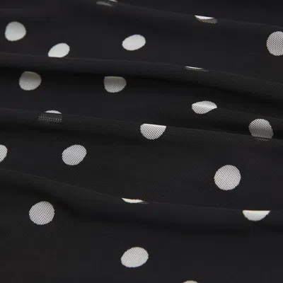 Abercrombie & Fitch Off-the-shoulder Draped Mesh Top In Black